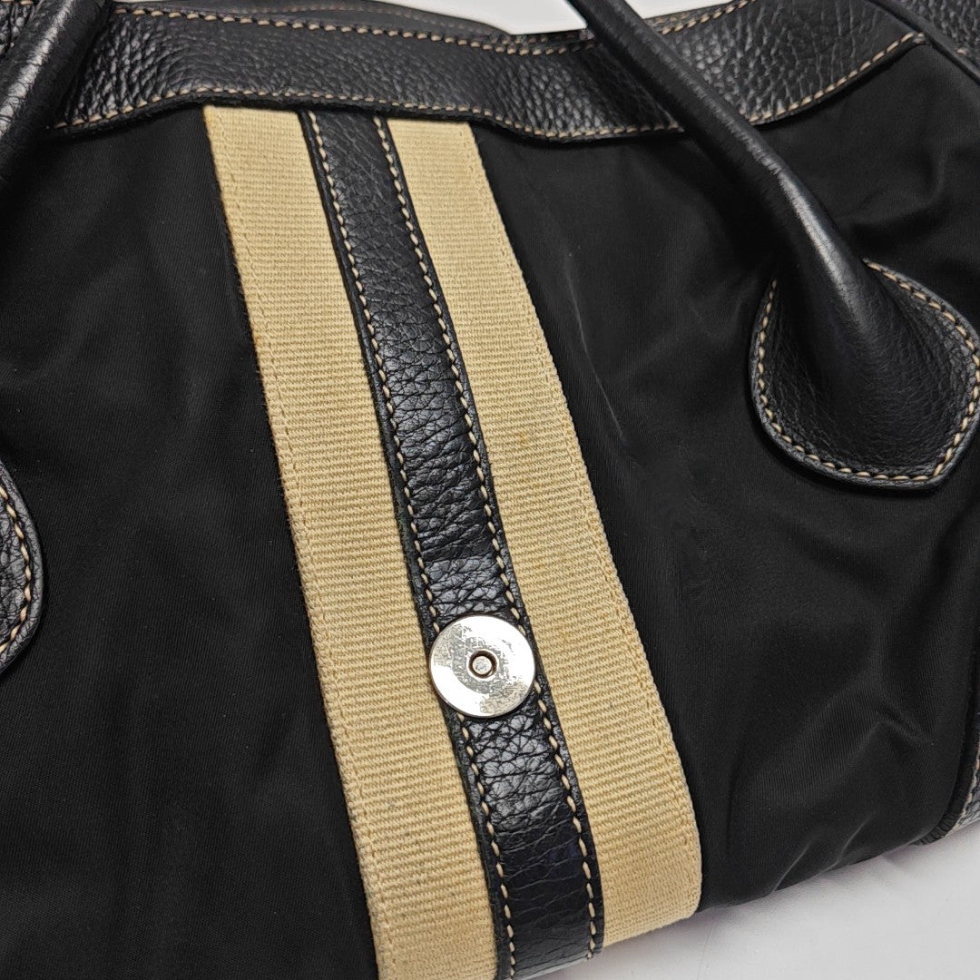 Nylon Top Handle Bag Black