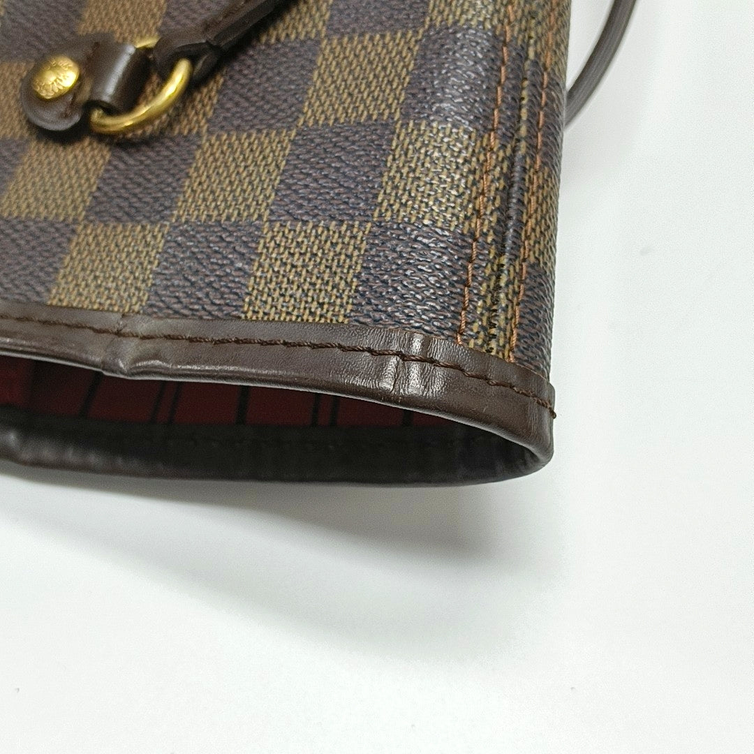 Authenticated pre-owned  NEVERFULL MM Damier Ebene Coated Canvas Brown - Tote Bag at Looply