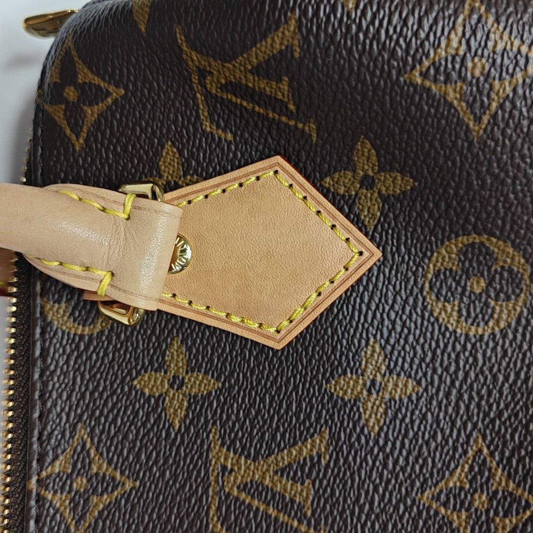 SPEEDY 20 Monogram Coated Canvas Brown