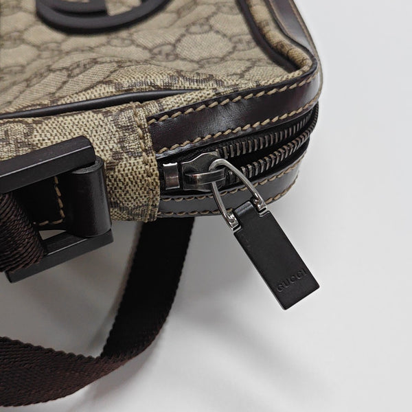 Monogram Coated Canvas Shoulder Bag Beige
