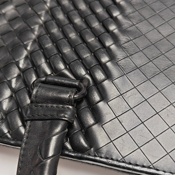 Calfskin Top Handle Bag Black