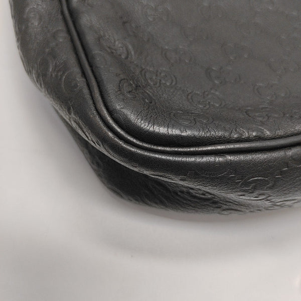 Monogram Calfskin Shoulder Bag Black
