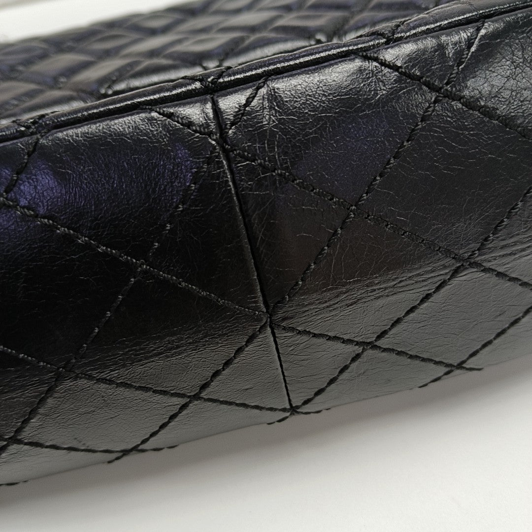 2.55 Maxi Quilted Calfskin Black