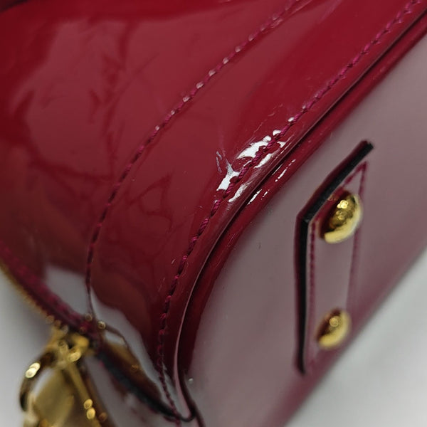 ALMA BB Monogram Patent Leather Red