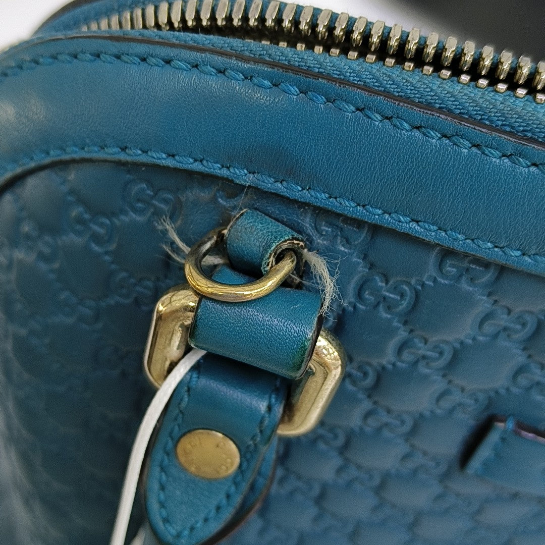 Microguccissima Monogram Calfskin Blue