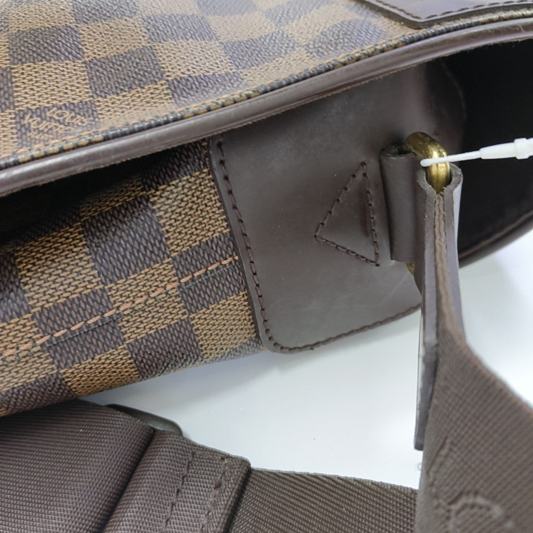 SPENCER Damier Ebene Coated Canvas Brown