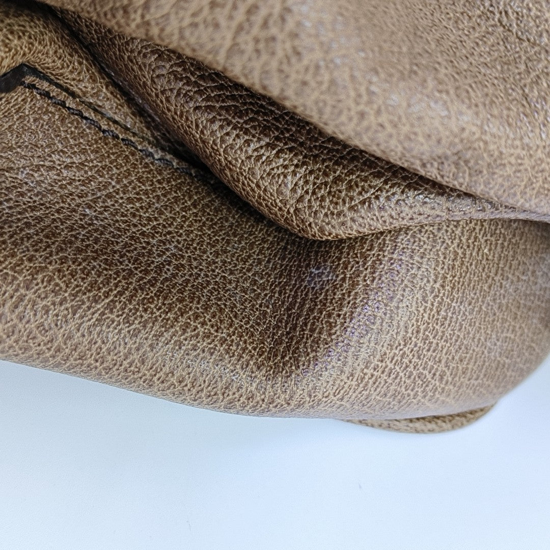 Calfskin Shoulder Bag Brown