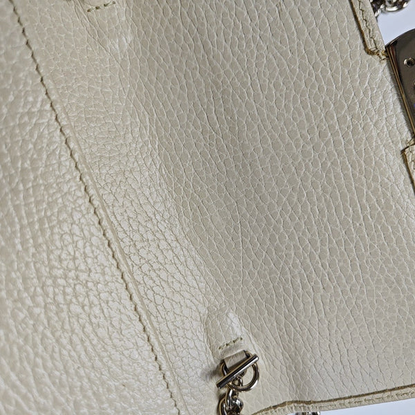 Interlocking G Small Calfskin Beige