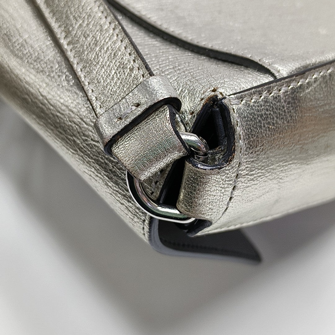 Gancino Calfskin Silver