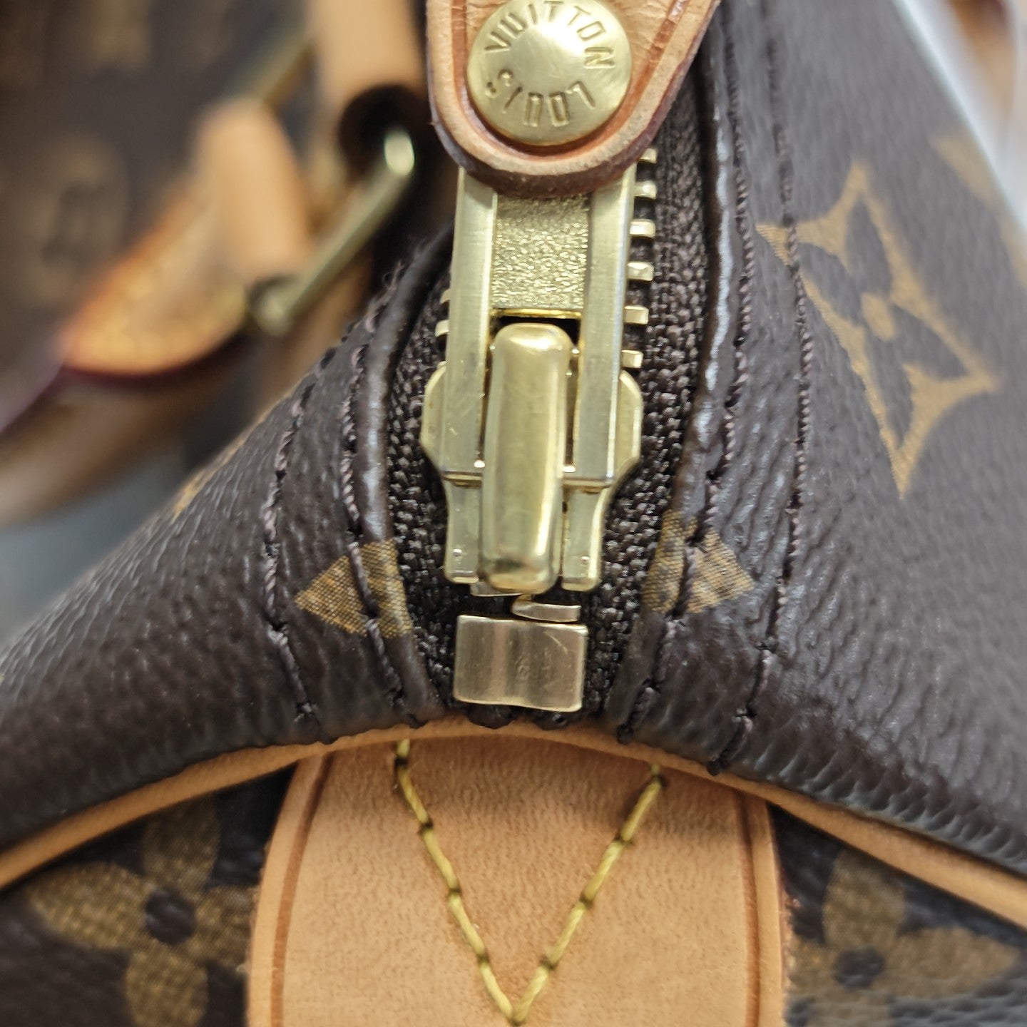 SPEEDY 30 Monogram Coated Canvas Brown