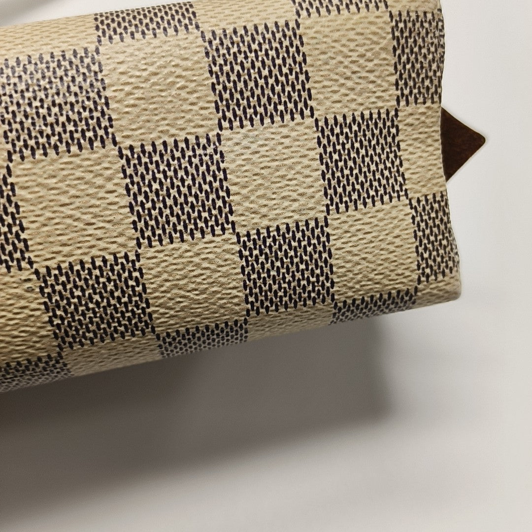 COSMETIC PM Damier Azur Coated Canvas White
