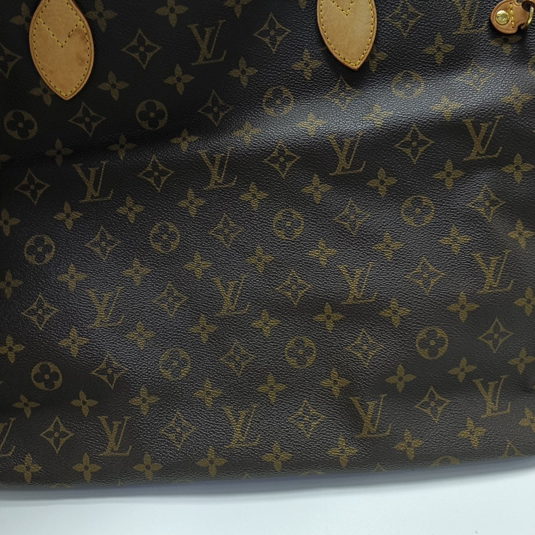 NEVERFULL GM Monogram Coated Canvas Brown