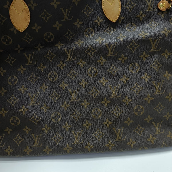 NEVERFULL GM Monogram Coated Canvas Brown