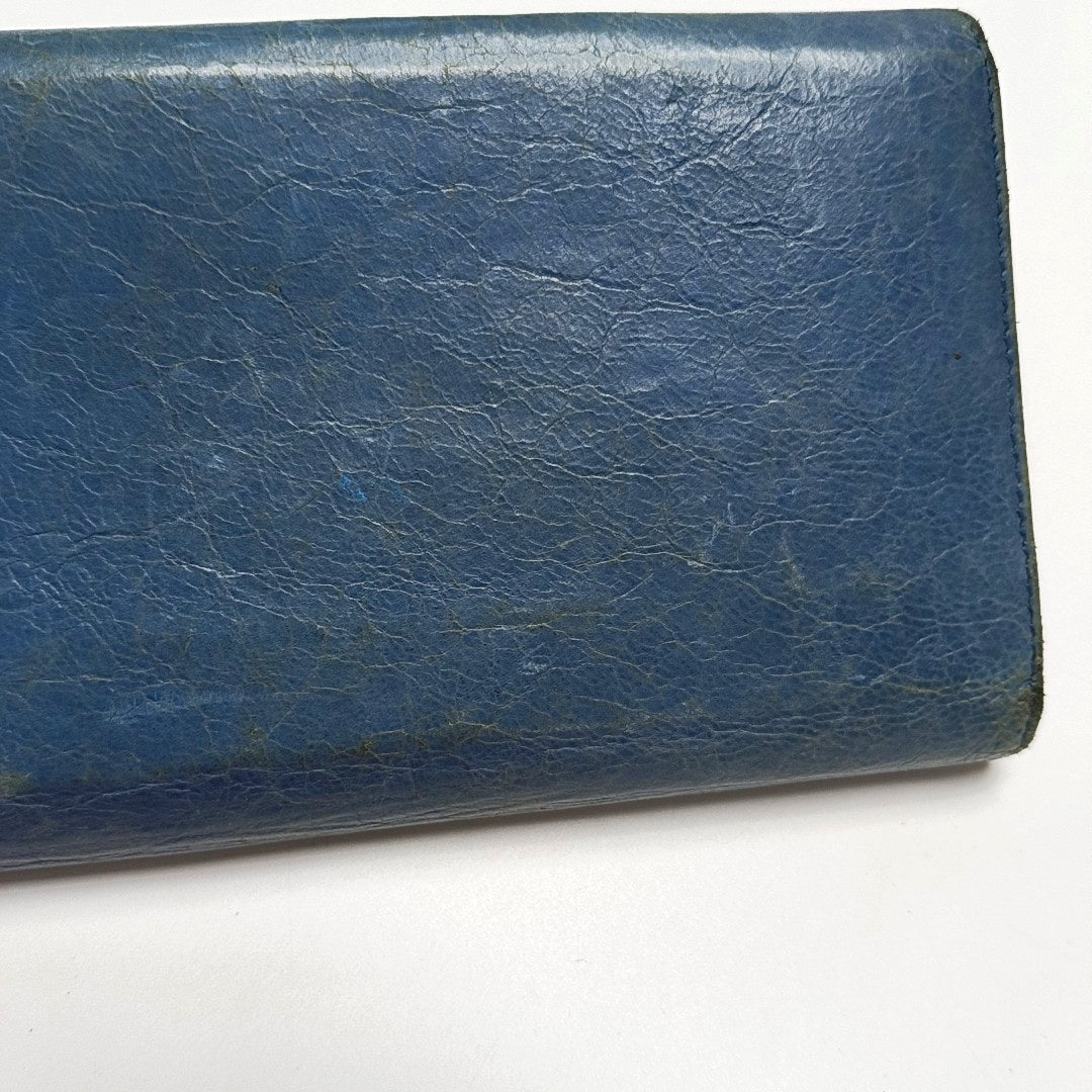 Authenticated pre-owned  Classic City Lambskin Blue Wallet - Wallet at Looply