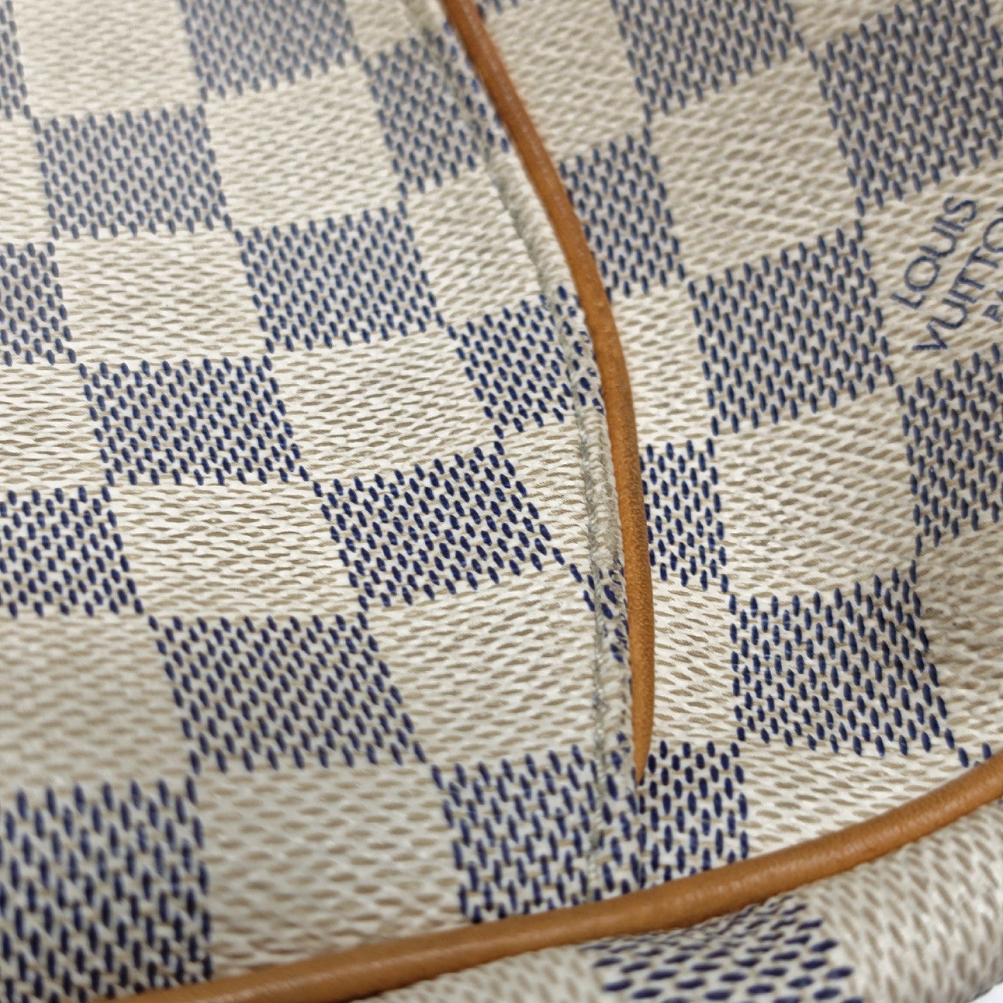 GALLIERA PM Damier Azur Coated Canvas White