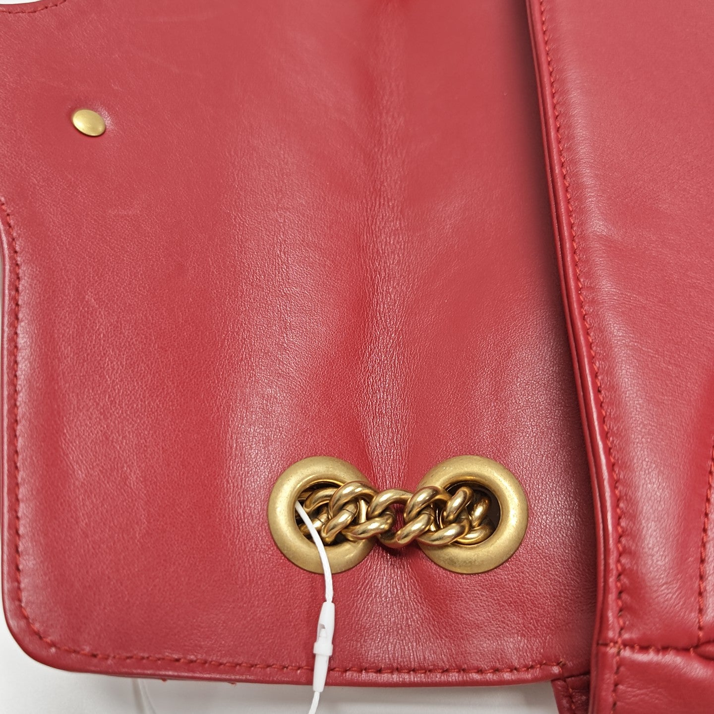 GG Marmont Medium Quilted Calfskin Red