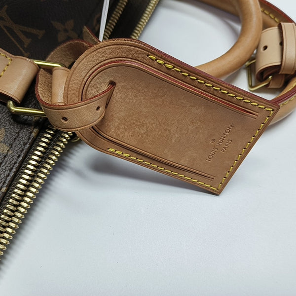 KEEPALL 50 Monogram Coated Canvas Brown