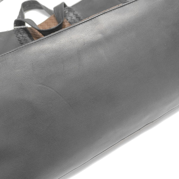 Calfskin Top Handle Bag Black