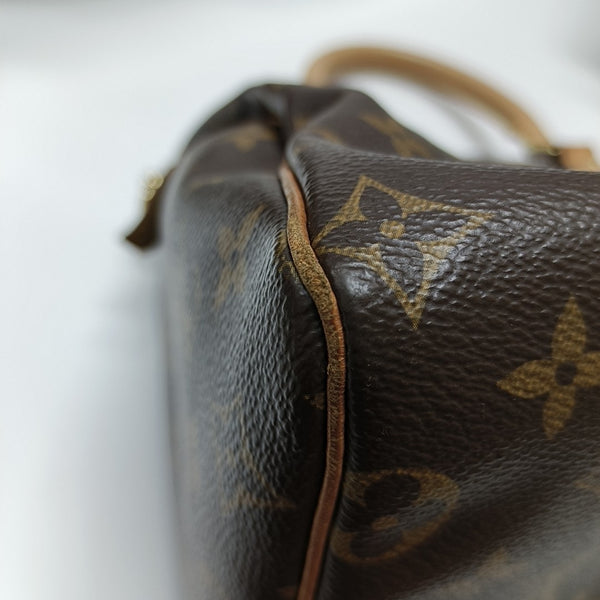 SPEEDY 25 Monogram Coated Canvas Brown