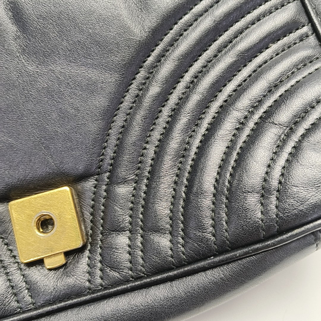 GG Marmont Medium Quilted Calfskin Black