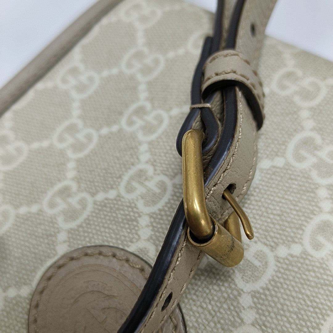 Retro Mini Monogram Coated Canvas Beige