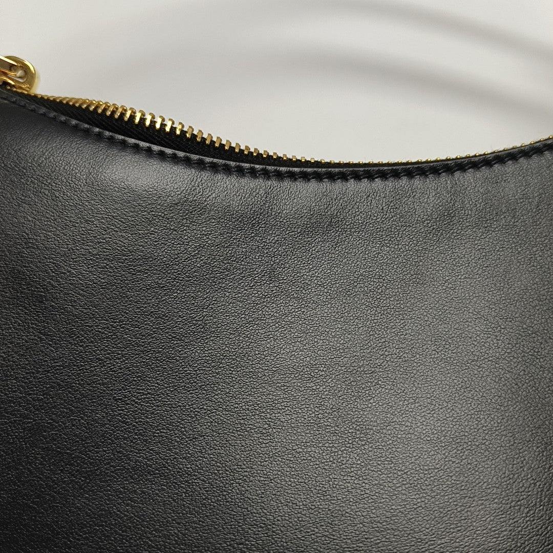 Calfskin Shoulder Bag Black