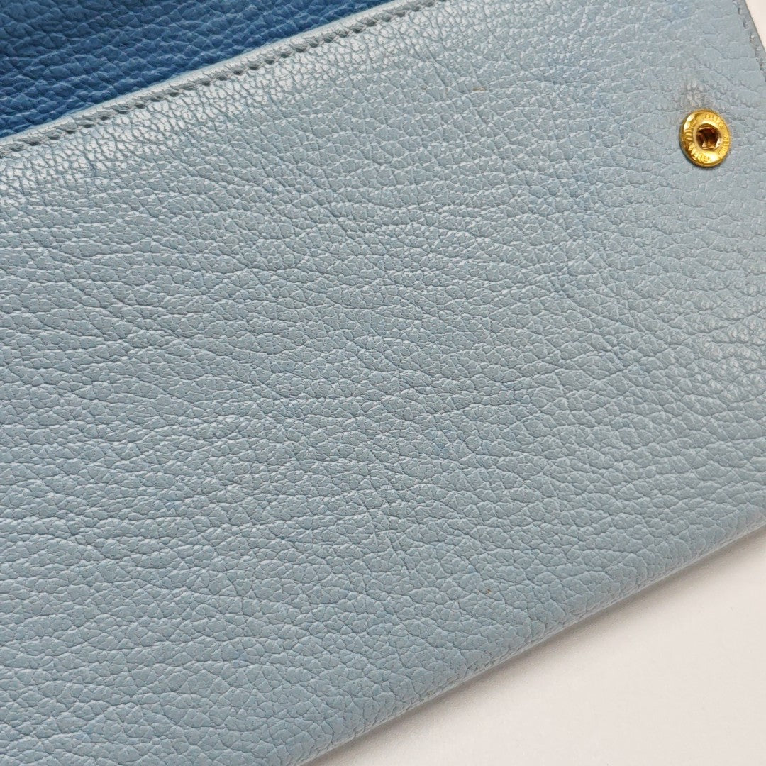 Calfskin Wallet Blue