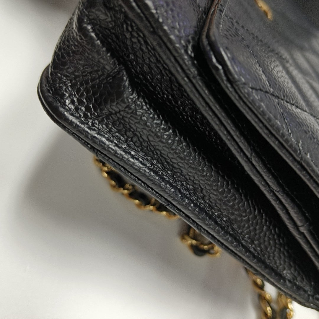WOC Quilted Grained Calfskin Black