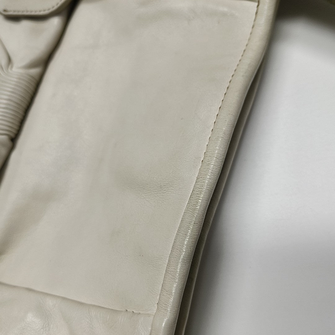 Calfskin Shoulder Bag White