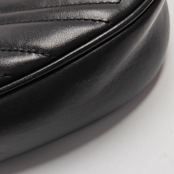 GG Marmont Mini Quilted Calfskin Black