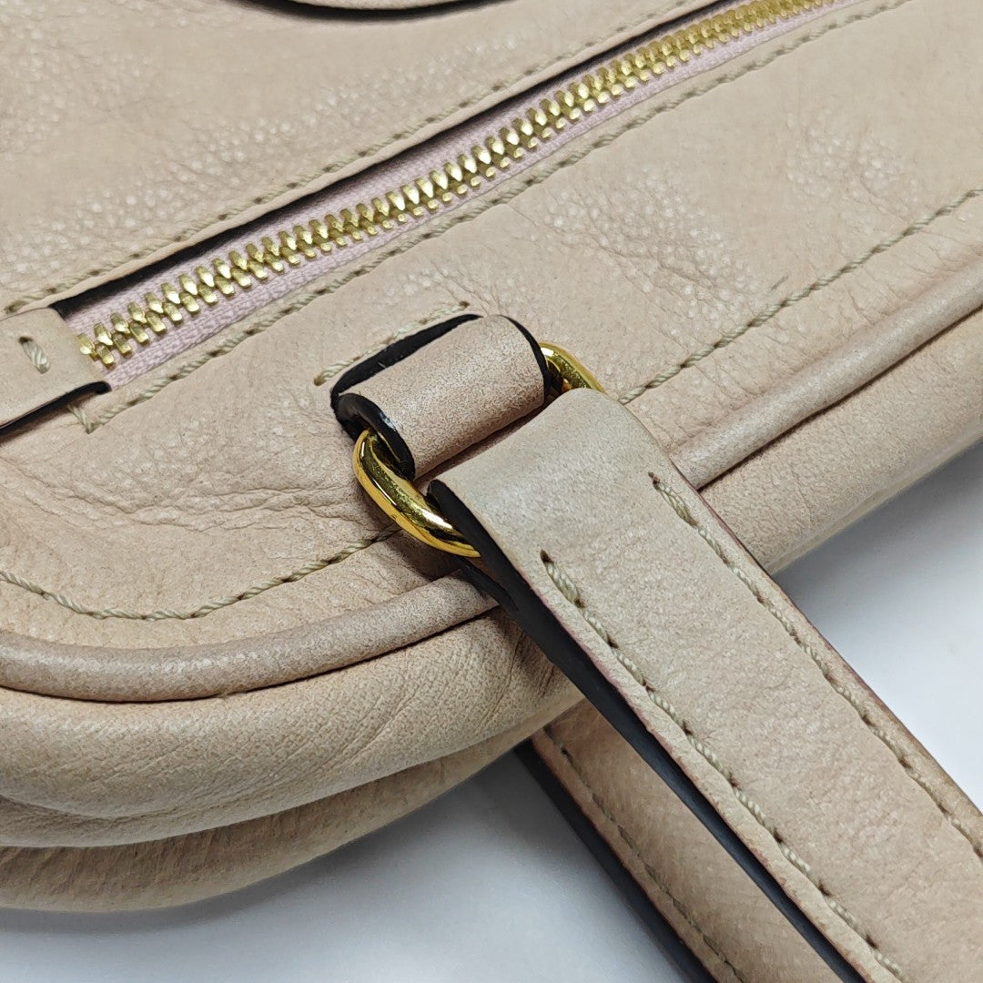 Calfskin Top Handle Bag Pink