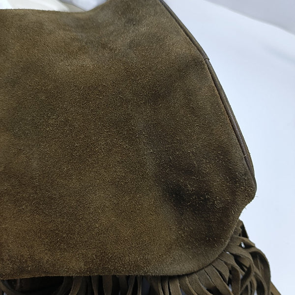 Suede Bucket Bag Brown