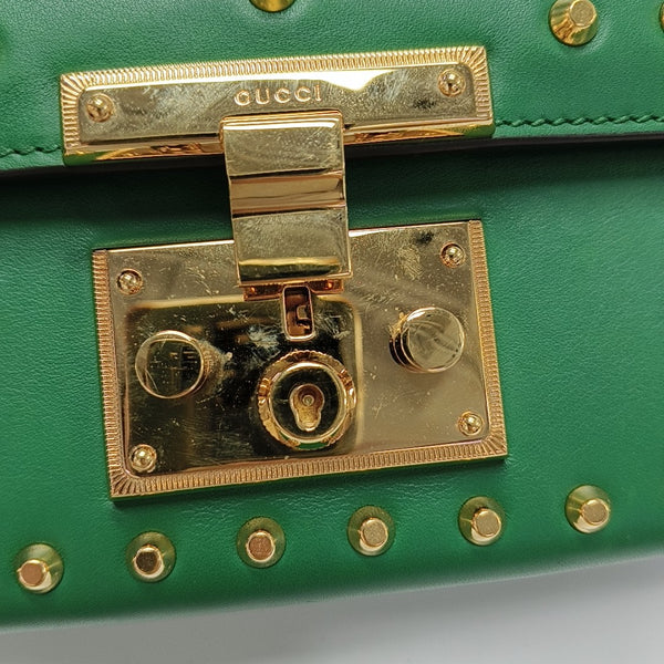 Padlock Small Calfskin Green