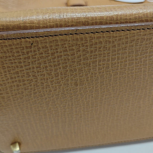 Calfskin Top Handle Bag Brown