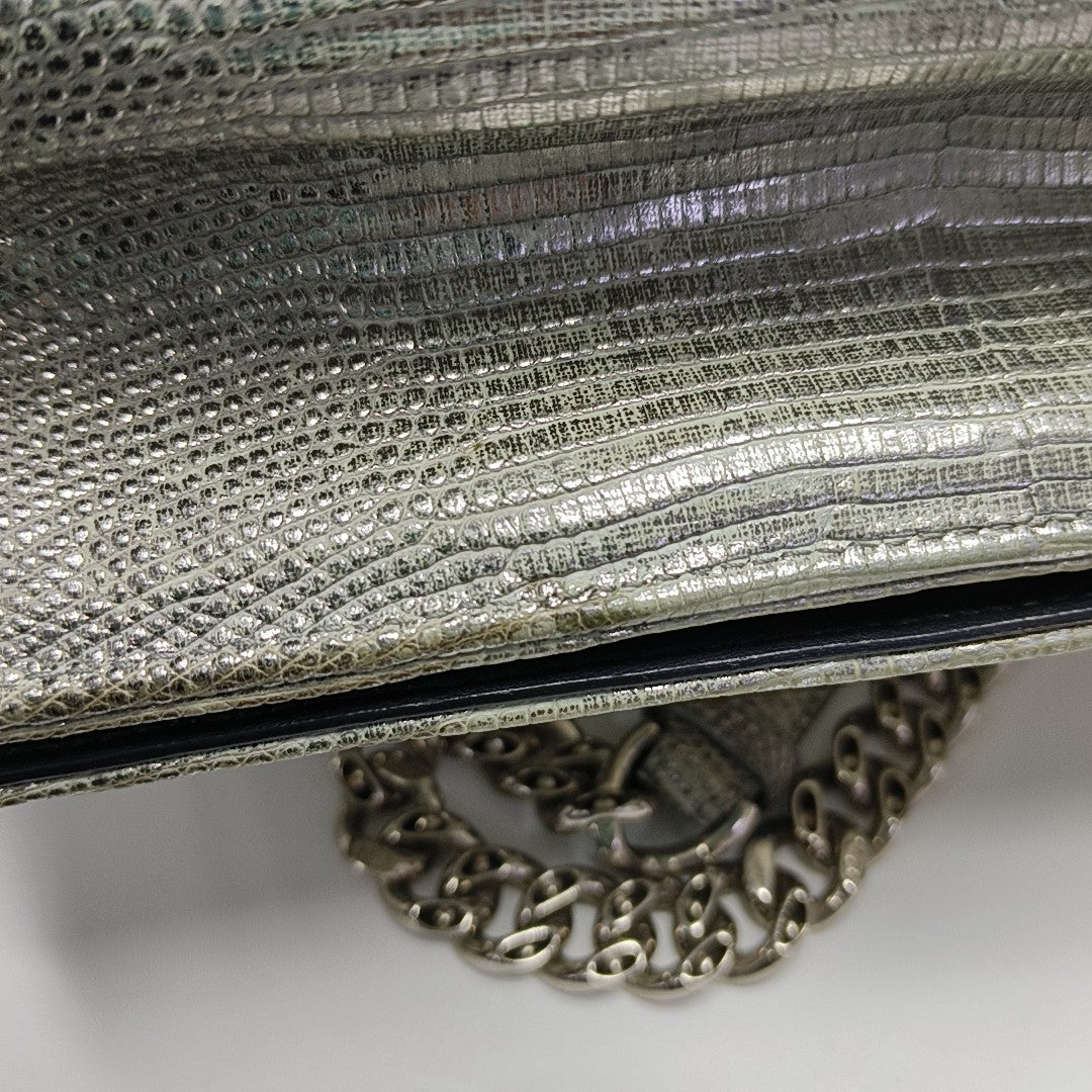 Diorama Small Cannage Calfskin Silver