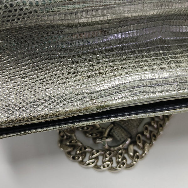 Diorama Small Cannage Calfskin Silver