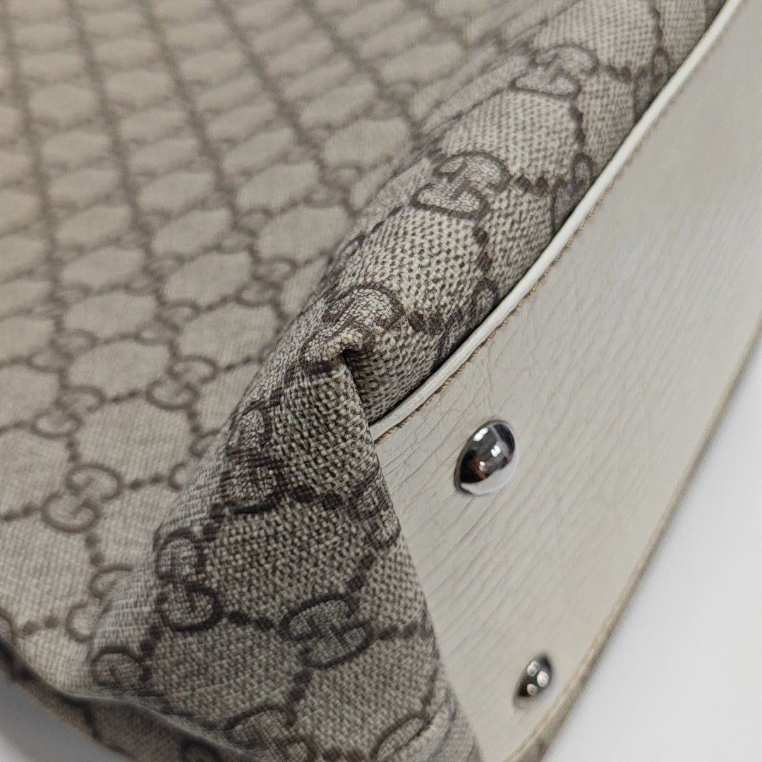 Monogram Coated Canvas Tote Bag Beige