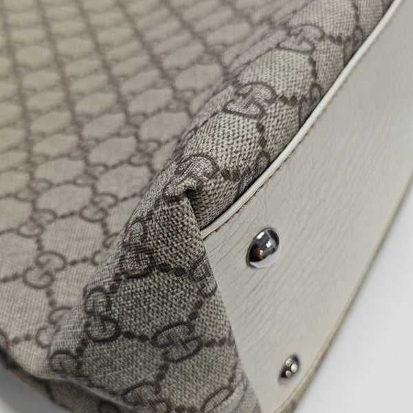 Monogram Coated Canvas Tote Bag Beige