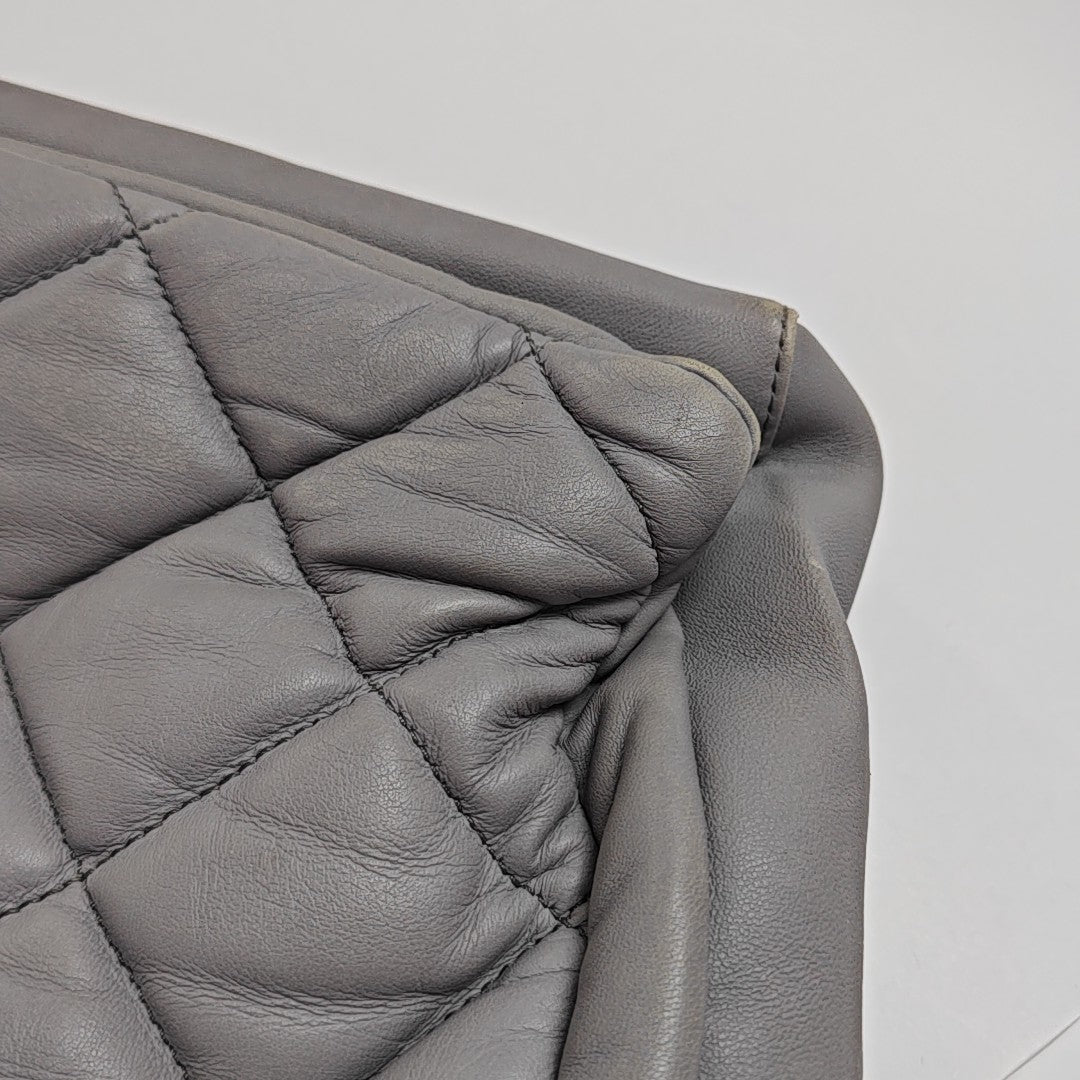 Quilted Lambskin Gray
