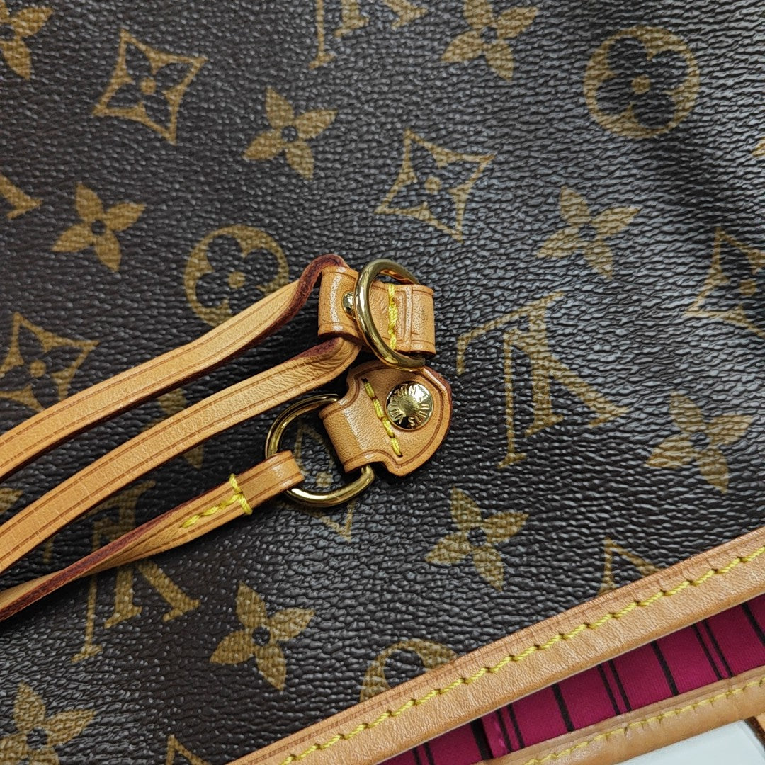 NEVERFULL GM Monogram Coated Canvas Brown