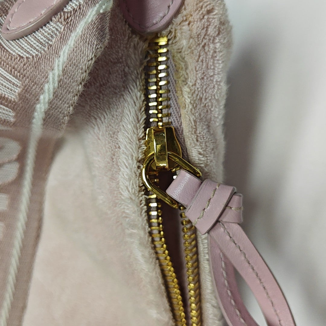 Fabric Top Handle Bag Mini Pink