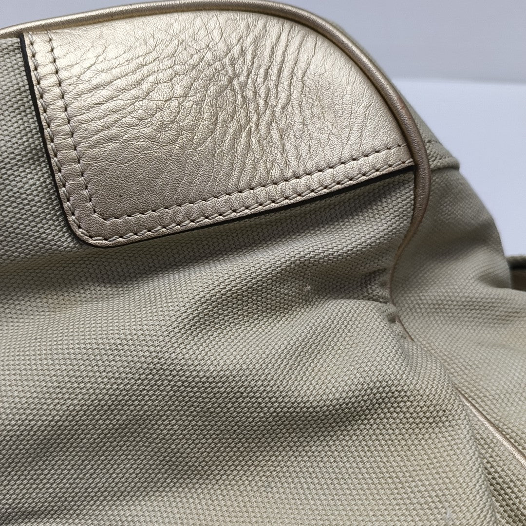 Canvas Shoulder Bag Beige