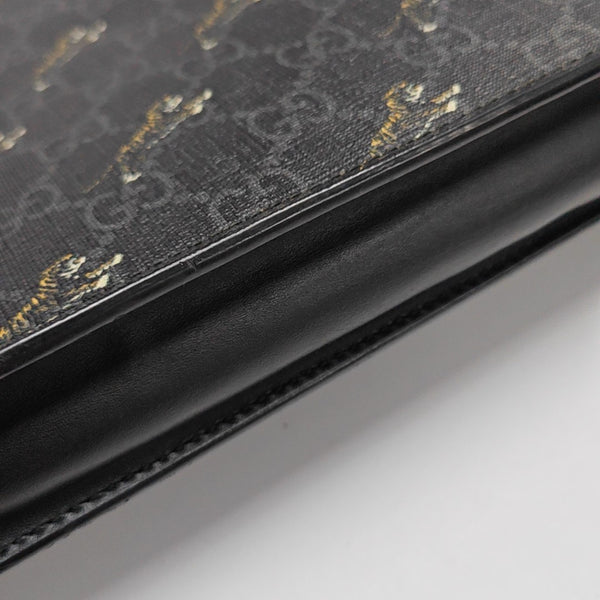GG Supreme Monogram Coated Canvas Black