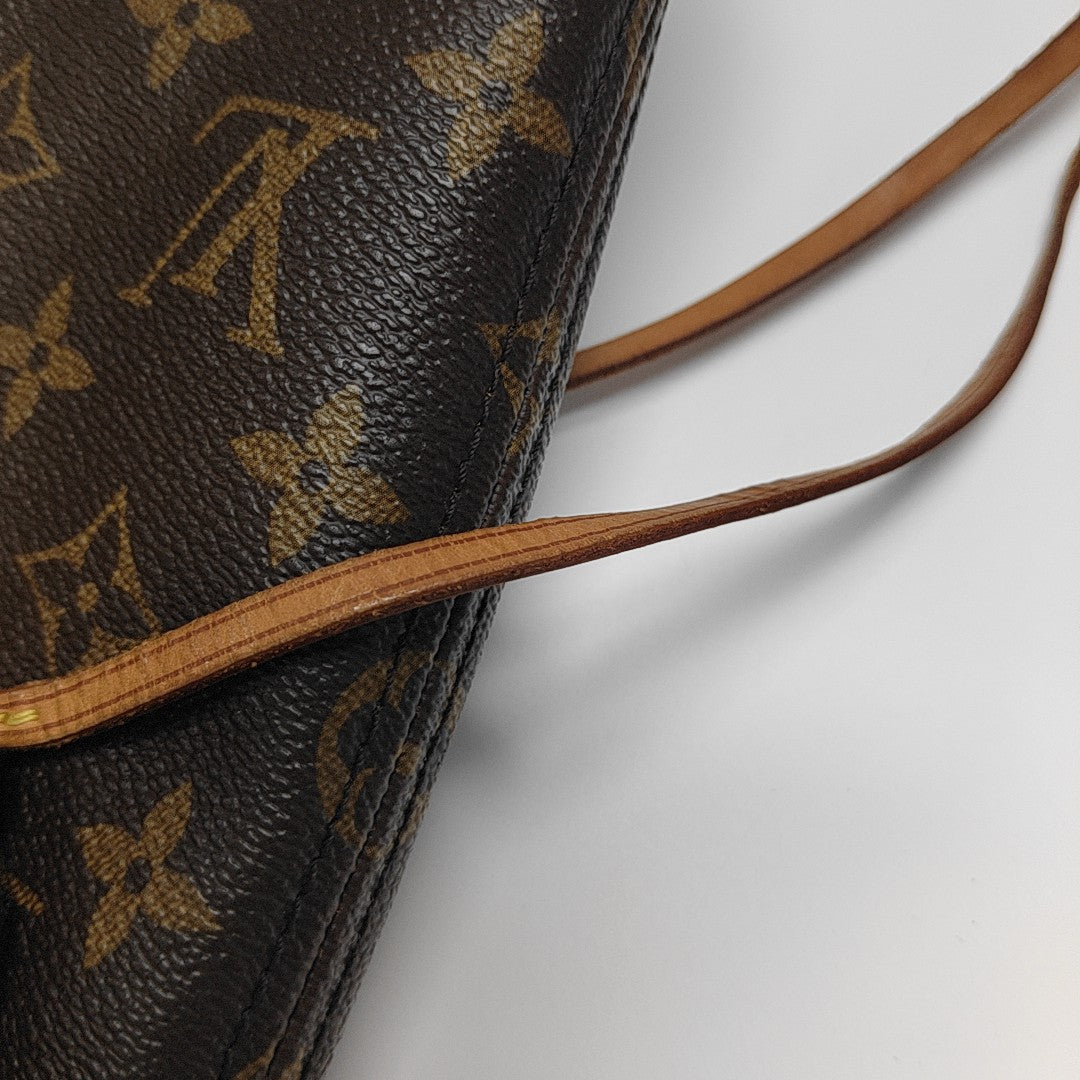 NEVERFULL MM Monogram Coated Canvas Brown