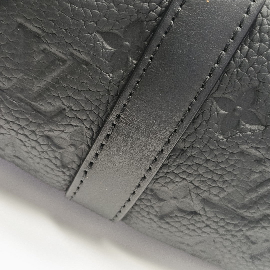 KEEPALL 25 Monogram Calfskin Black