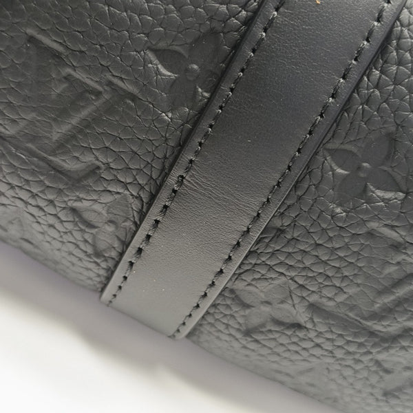 KEEPALL 25 Monogram Calfskin Black