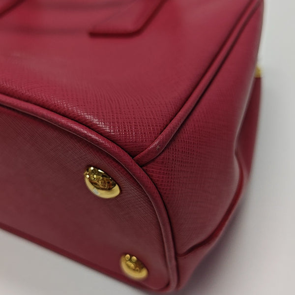 Galleria Small Saffiano Calfskin Red