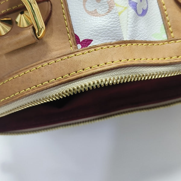 COURTNEY MM Monogram Coated Canvas White
