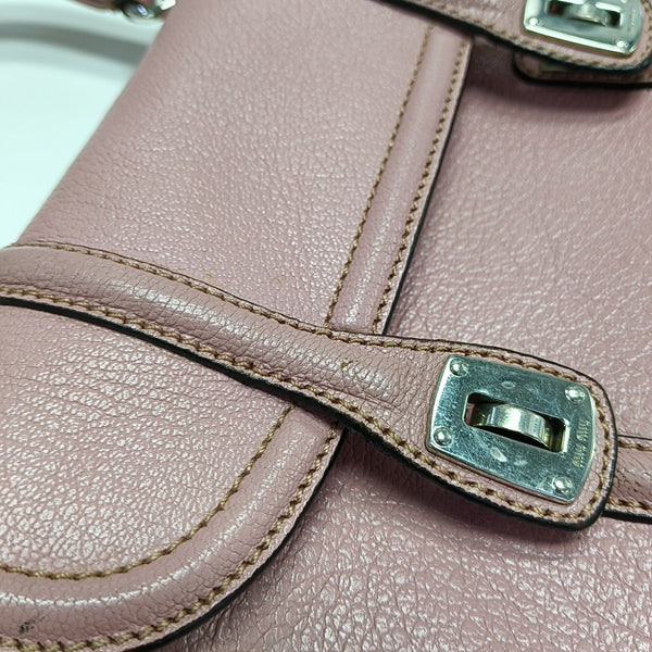 Calfskin Shoulder Bag Pink