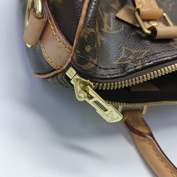 SPEEDY 25 Monogram Coated Canvas Brown